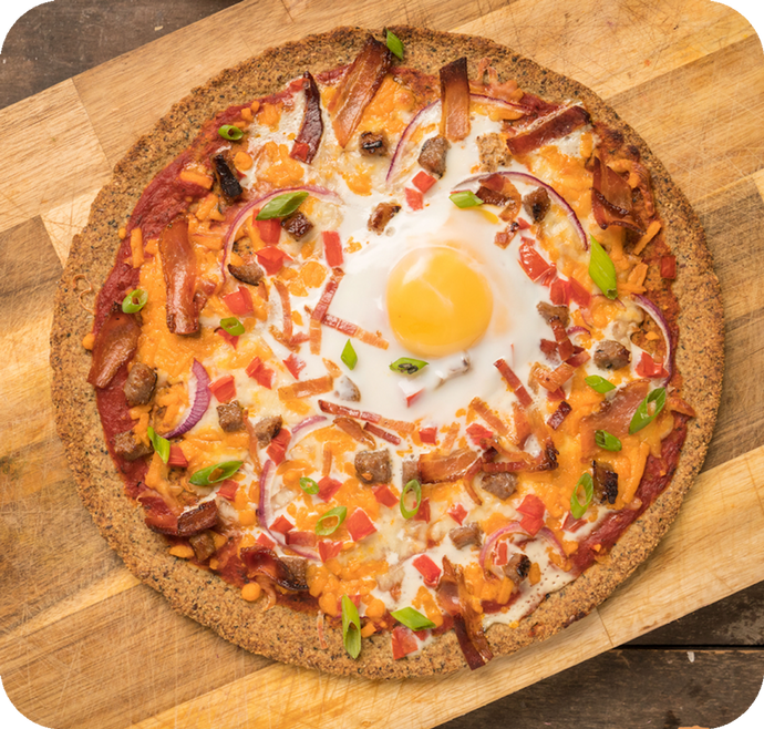 Unbun Crust Breakfast Pizza