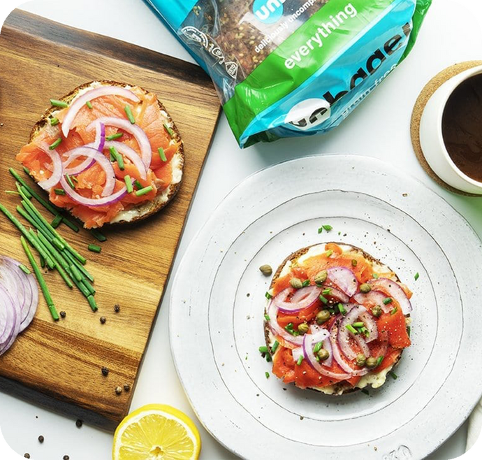 Smoked Salmon Breakfast Bagel with Mayo