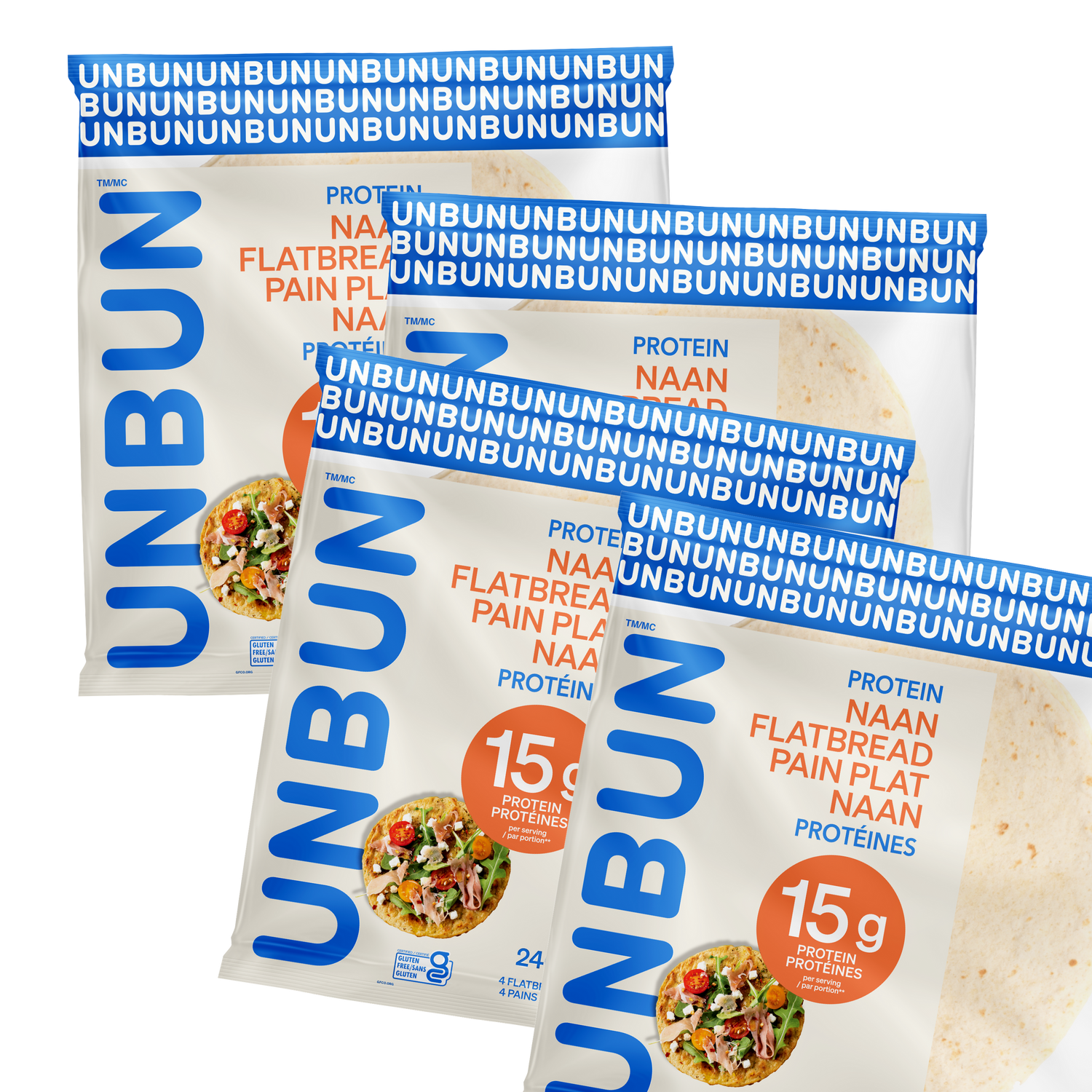 4-Pack Unbun Complete Protein Naan